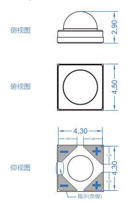 紫外LED封裝尺寸